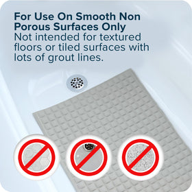SlipX Solutions PillowTop Bath Mat measures 27 by 15.5 inches