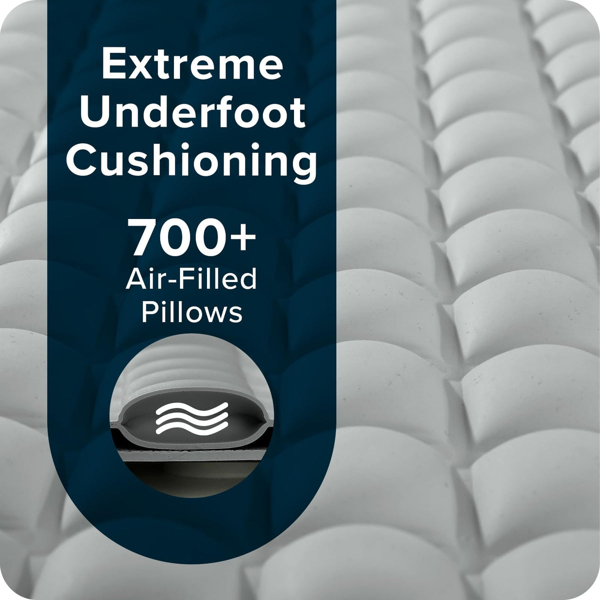 SlipX Solutions PillowTop Bath Mat dual-layer support adds safety and comfort