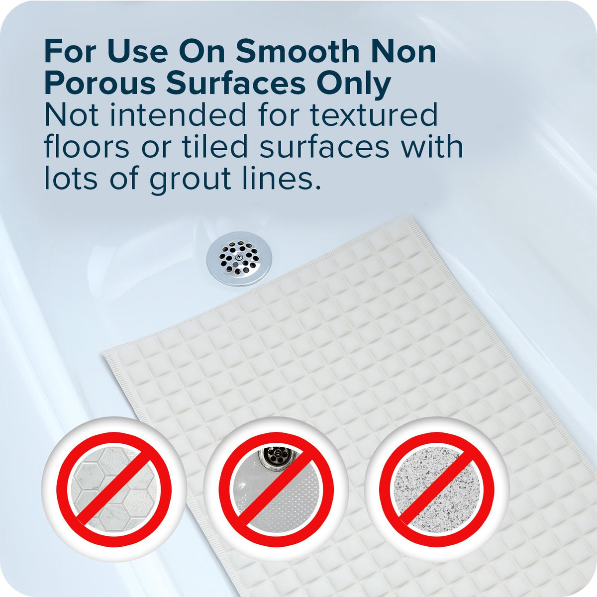 Elderly-friendly setup with comfortable PillowTop Bath Mat