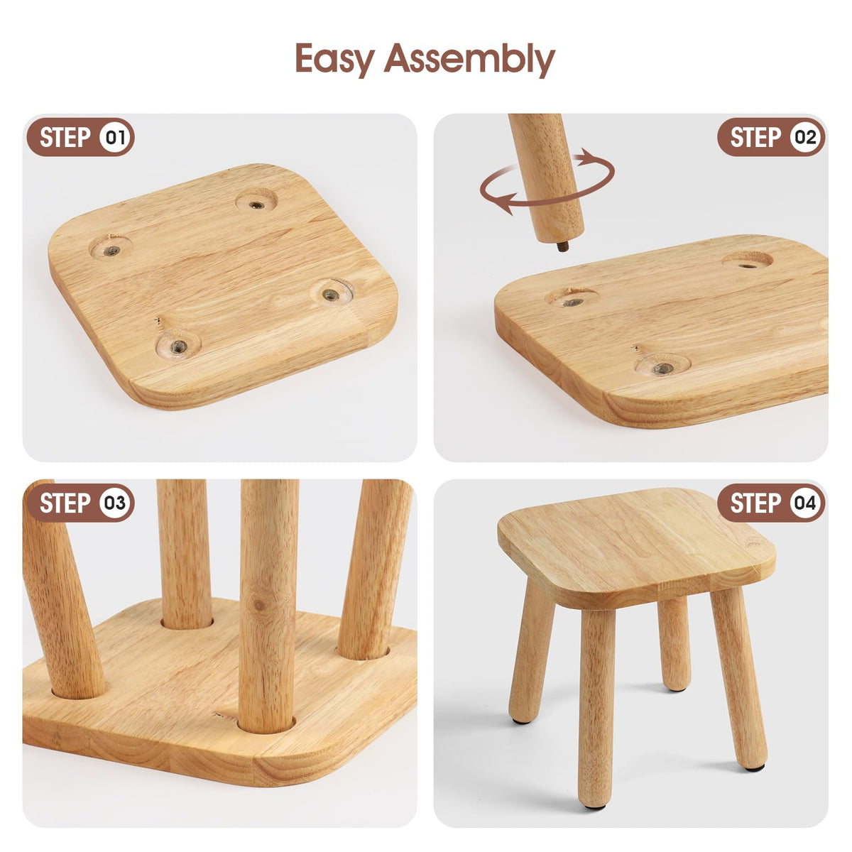 Slirike stool with non-slip pads protects floors on wet surfaces