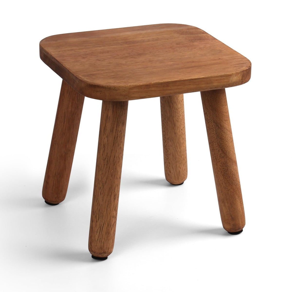 Slirike solid wood step stool in walnut shows rich grain for durable indoor use
