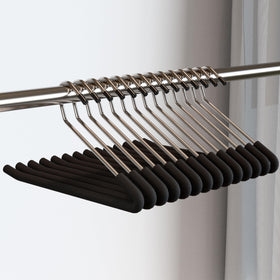 SLMT pants hangers Open Ended 10 Pack on rod for quick outfit changes