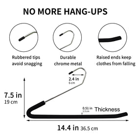 SLMT versatile hangers suit jeans, dress slacks, and casual pants with organized storage