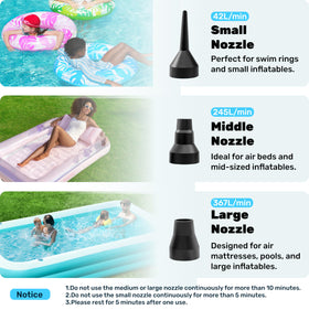 SLOOSH deflation mode helps fold items for compact storage.
