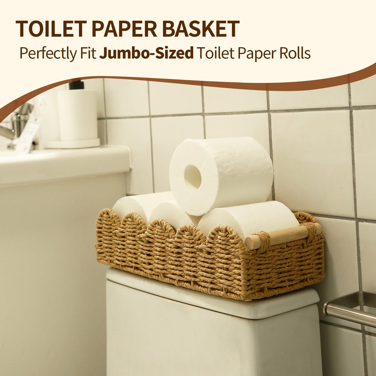 SlopHaul small beige basket for countertop essentials like remotes and small items.
