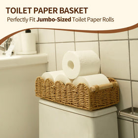 SlopHaul small beige basket for countertop essentials like remotes and small items.