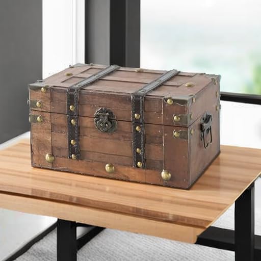 SLPR Alexander treasure chest styled in a living space for decorative storage