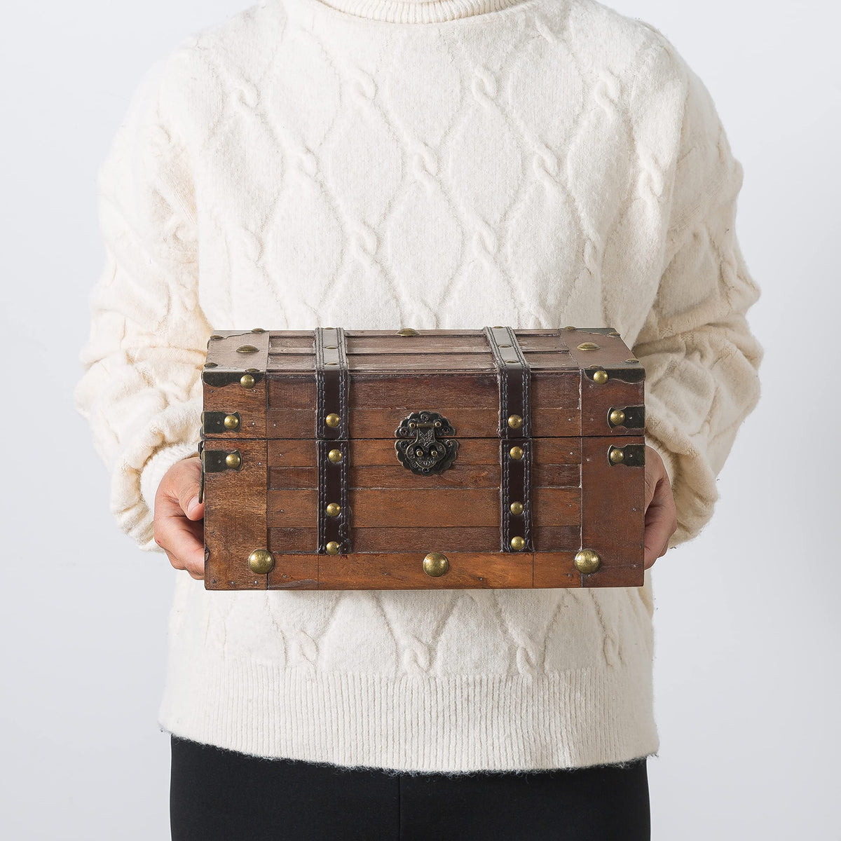 SLPR Alexander chest side view showing decorative straps and classic charm