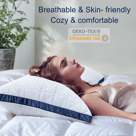 Slybear 19x33 inch king size pillow fits standard pillowcases