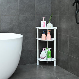 SLZBCY easy-assembly shower tower enables quick bathroom organization.
