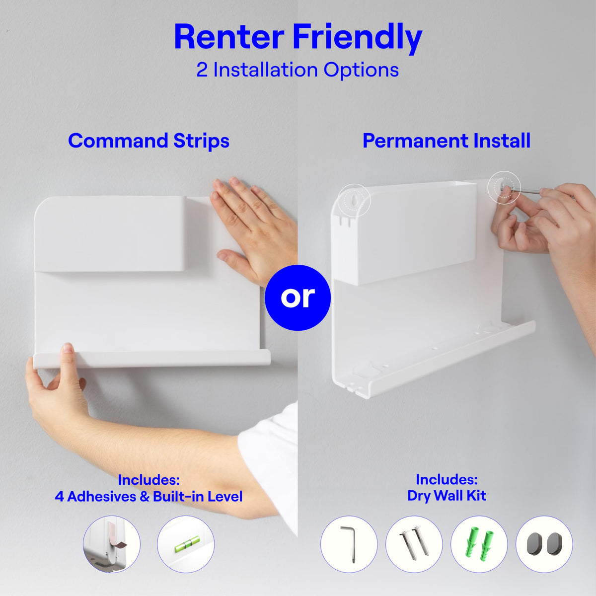Smallish WallShelfie modular dorm storage adds chic organization on dorm walls