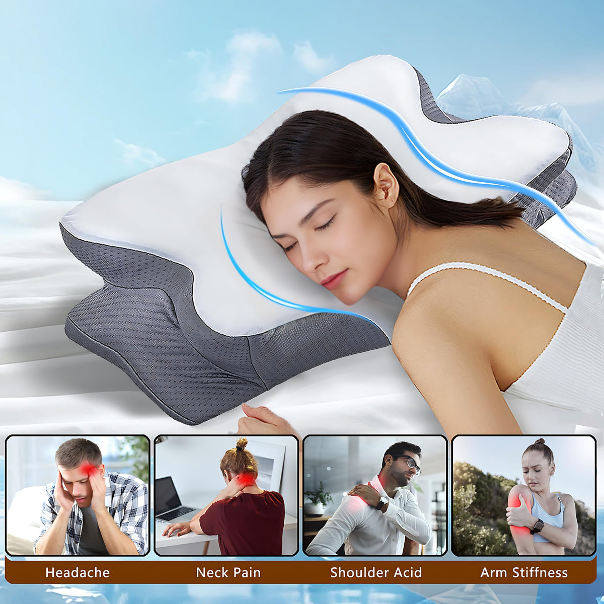 Smanlia durable memory foam pillow maintains shape over time