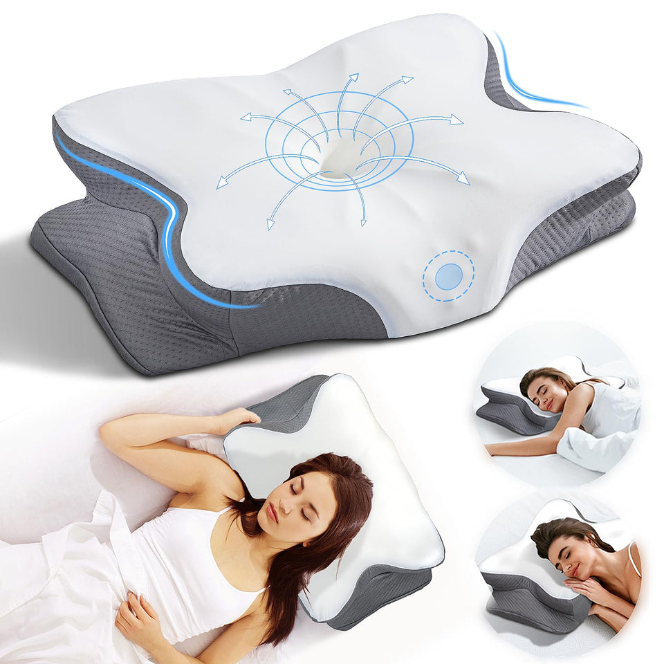 Smanlia cervical neck pillow supports side sleepers with ergonomic neck alignment