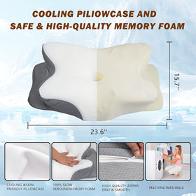 Smanlia neck pillow offers two height options to fit different sleep positions