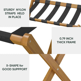 Smart FENDEE luggage stand ideal for hotel rooms and guest spaces.