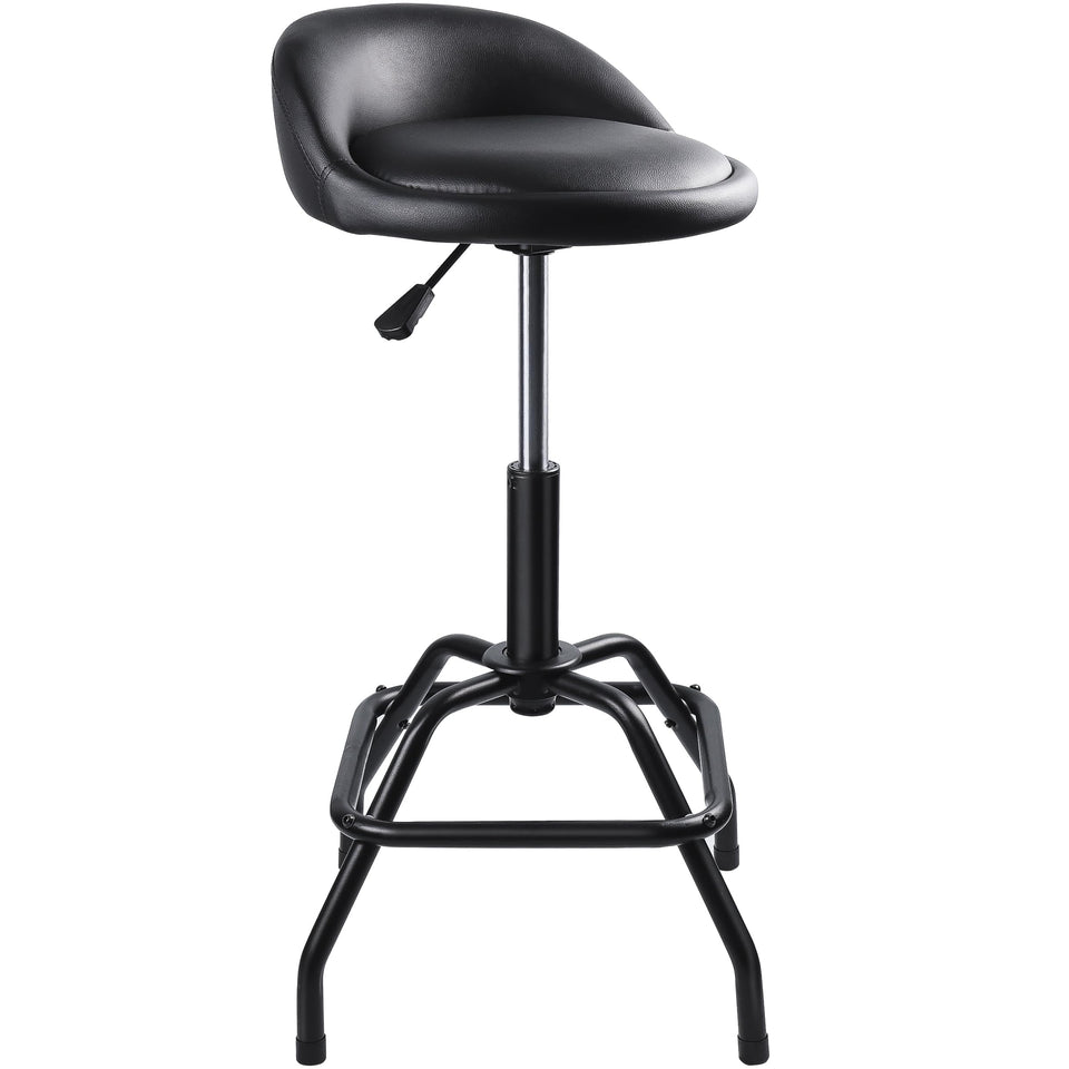 SMART JERRY stool seat offers comfortable support during extended garage tasks