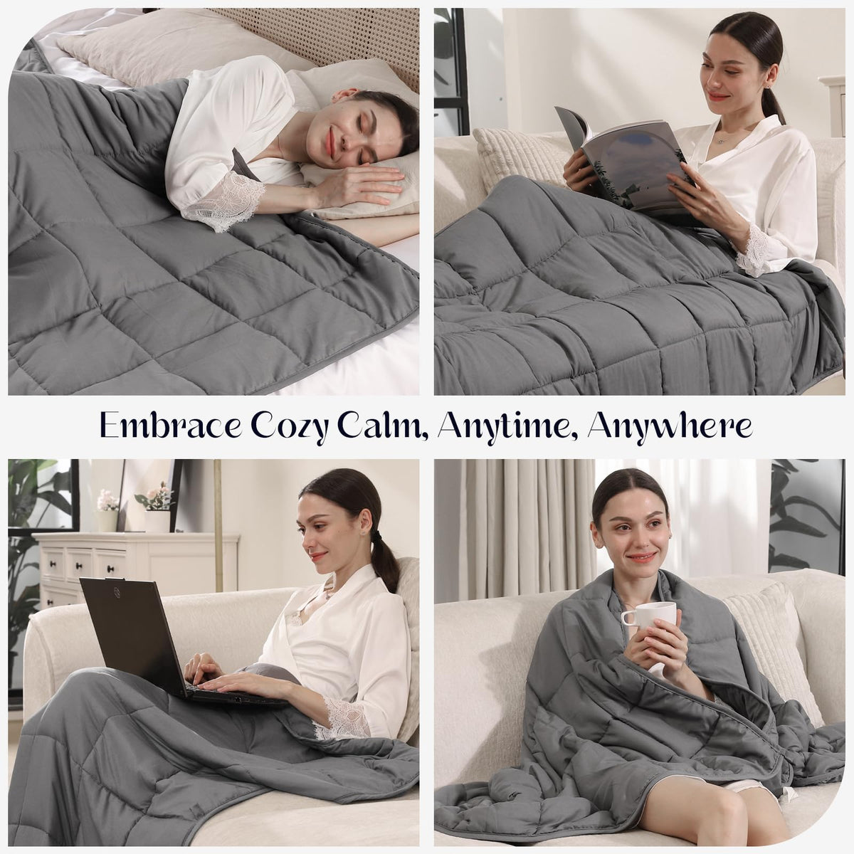 7-layer stitching pattern in Smart Queen blanket ensuring even weight distribution
