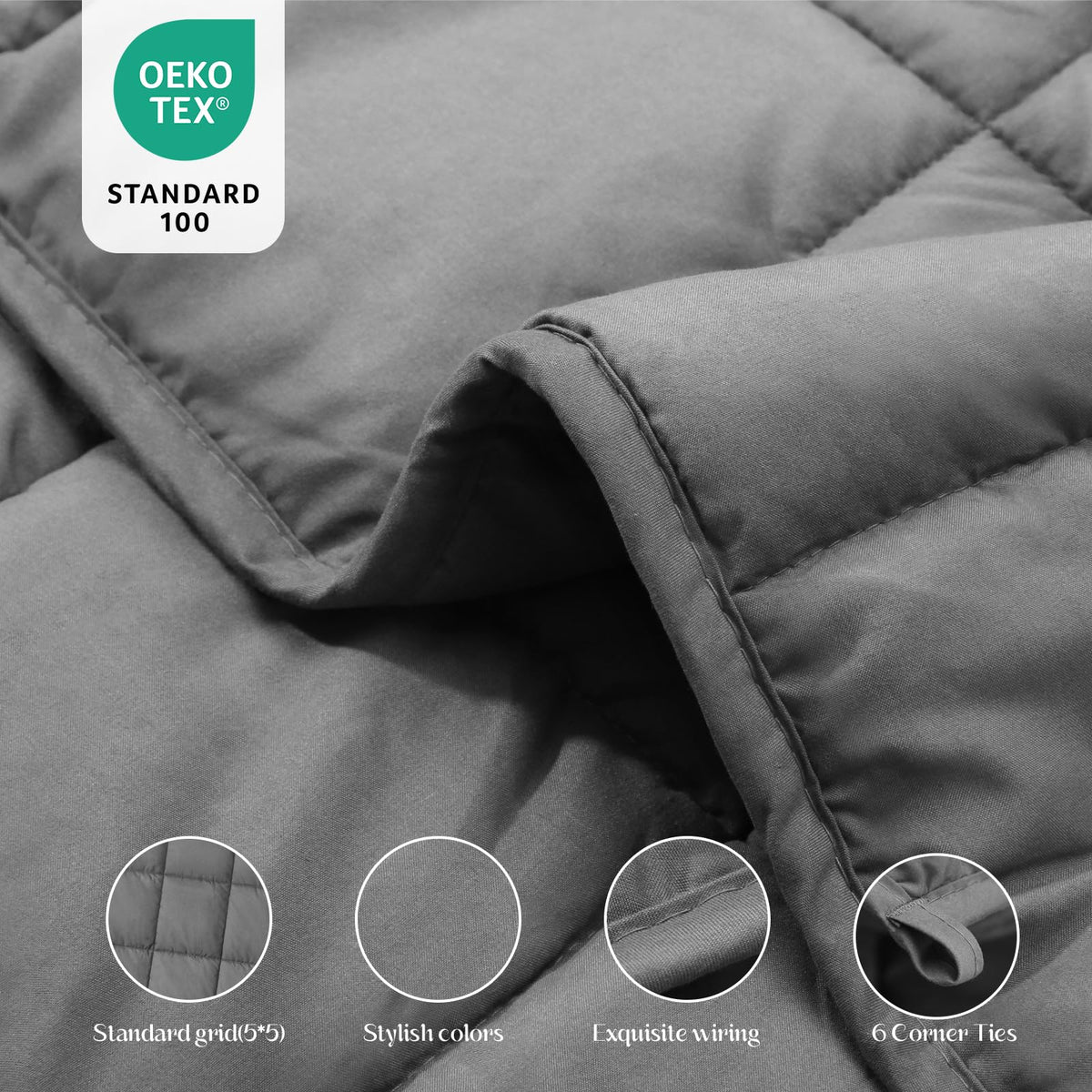 Close-up of premium glass beads inside the Smart Queen blanket