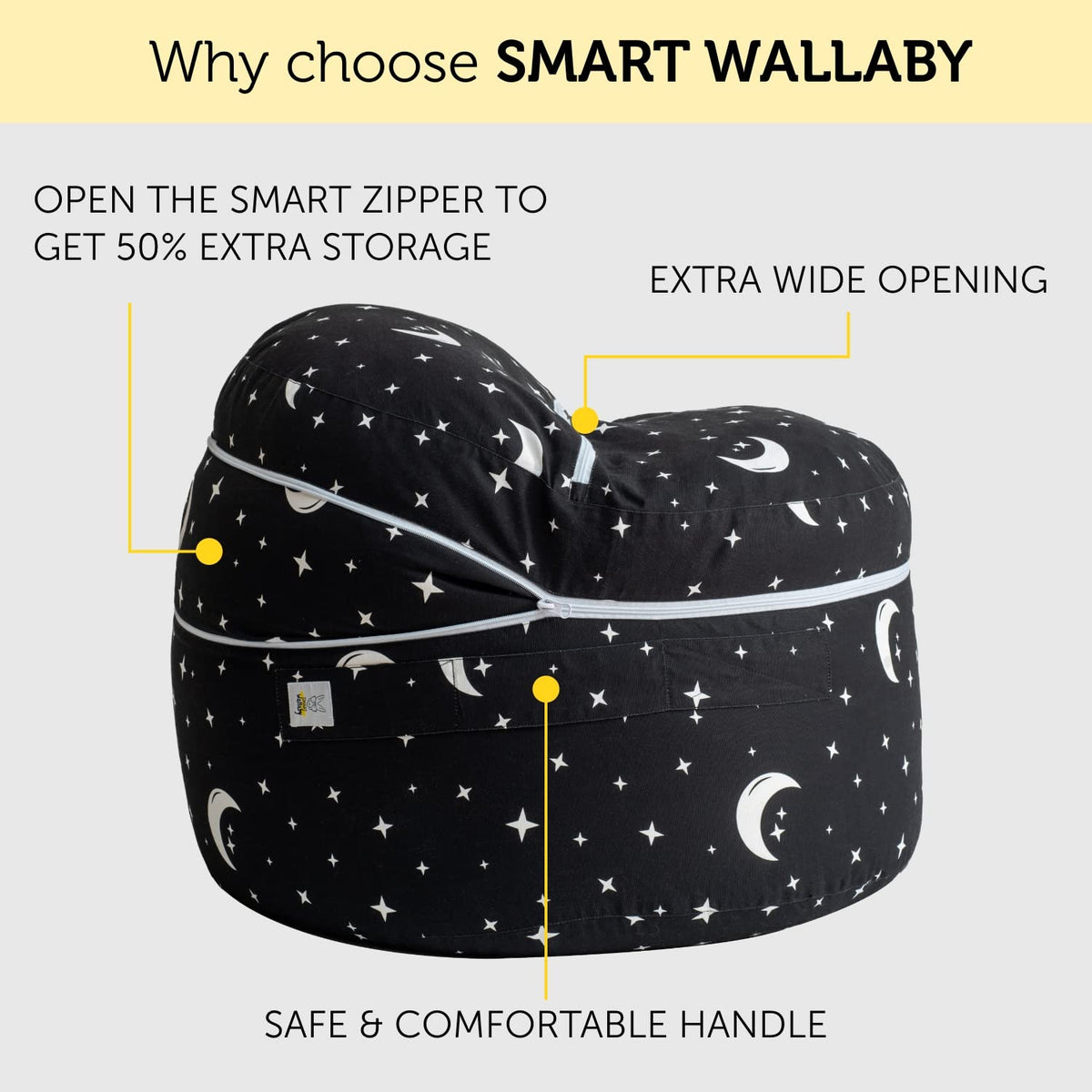 SMART WALLABY soft plush seating for storytime and play sessions.