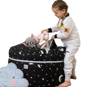 SMART WALLABY stuffed toy storage bean bag chair keeps play areas tidy and inviting.