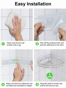 SMARTAKE adhesive strips include six pieces for versatile placement.
