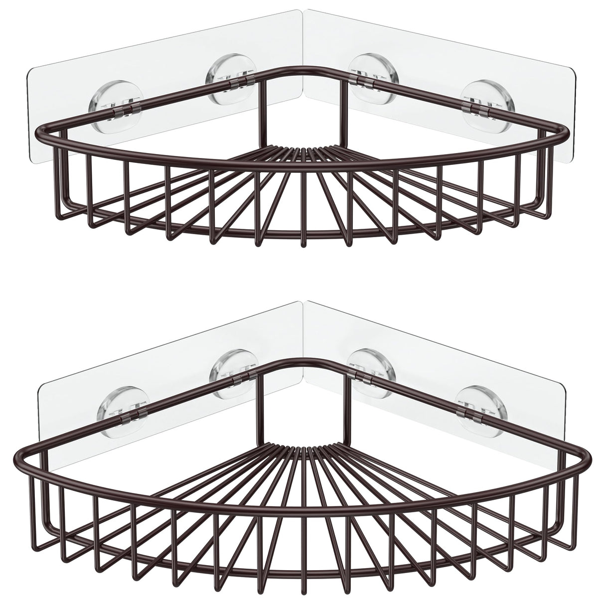 SMARTAKE corner shower caddy large in bronze, rustproof storage for shampoo