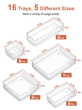 SMARTAKE drawer trays with non-slip pads preventing sliding for stable access.