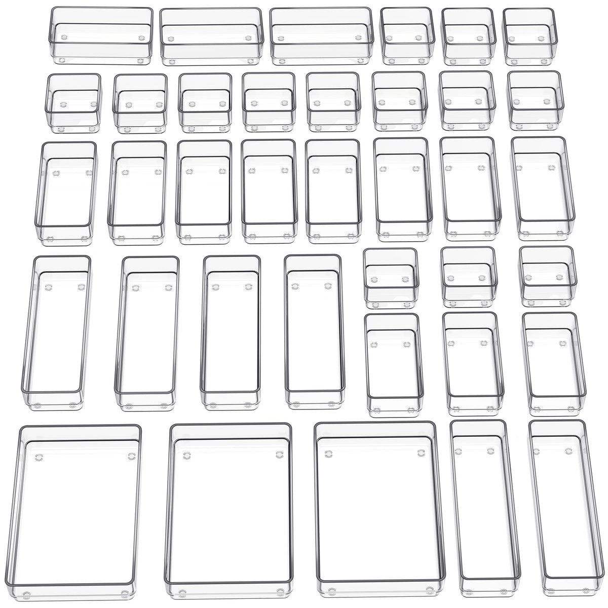 SMARTAKE dresser vanity trays help organize toiletries and cosmetics.