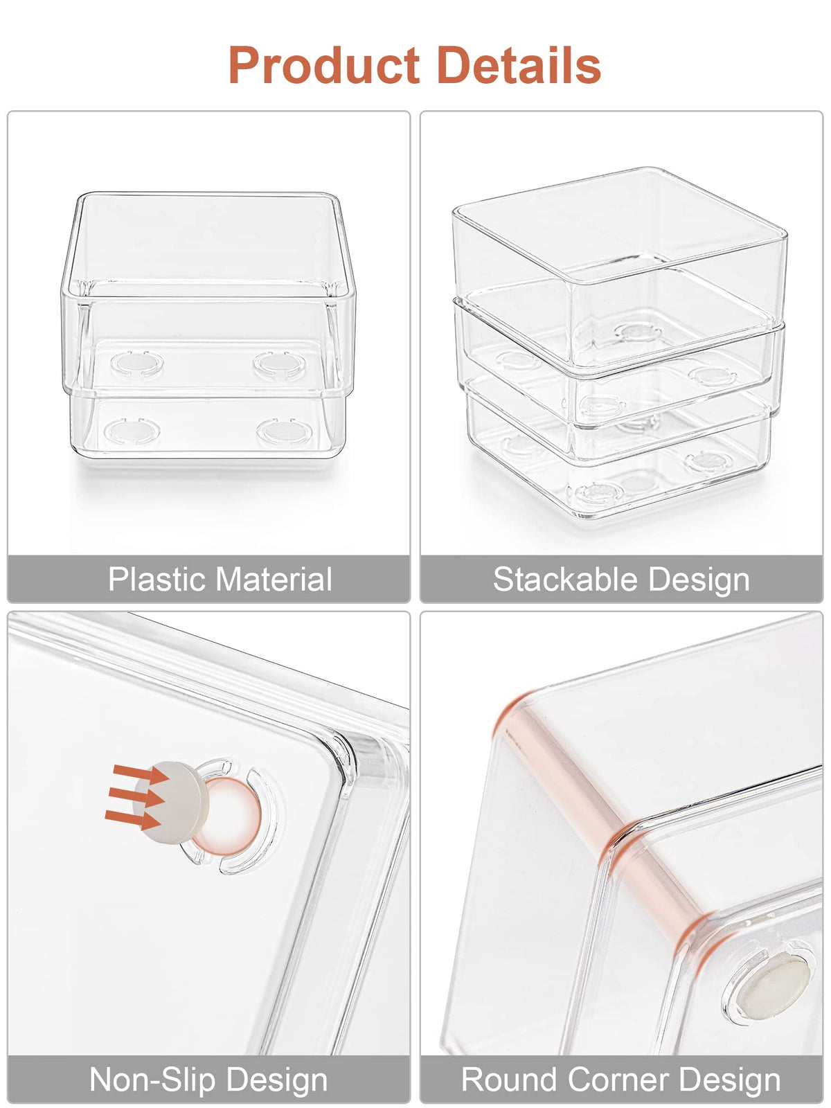 SMARTAKE jewelry organizer trays prevent tangles and keep accessories organized.