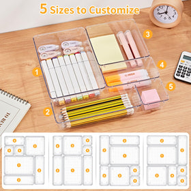 SMARTAKE neat drawer storage solution helps maintain tidy spaces.