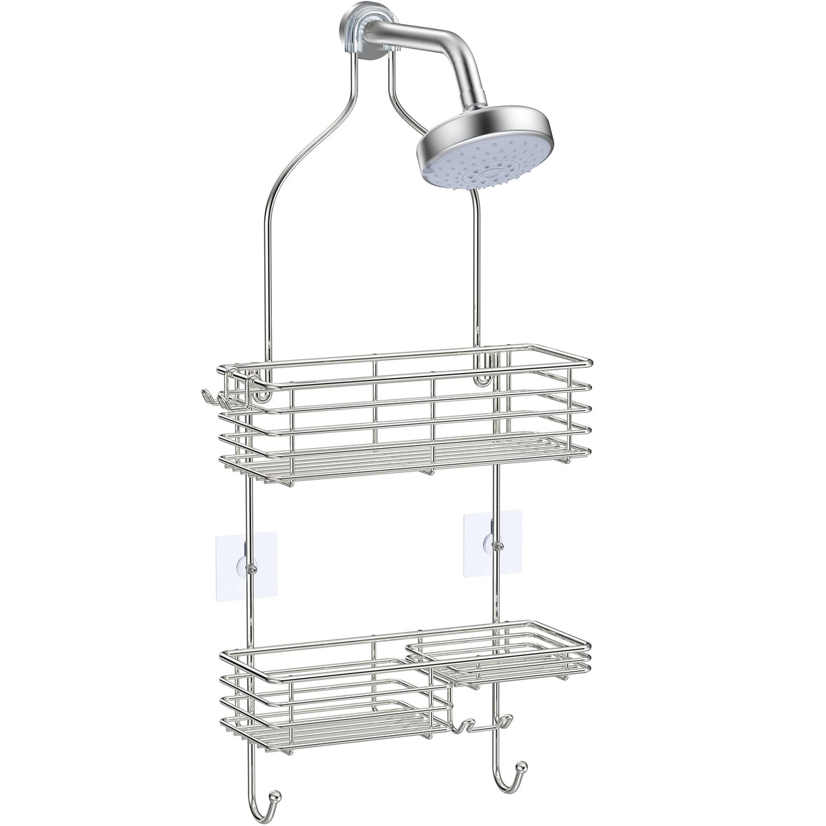 SMARTAKE hanging shower caddy mounted over the shower head for secure storage