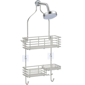SMARTAKE hanging shower caddy mounted over the shower head for secure storage