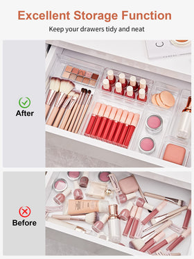SMARTAKE stackable drawer organizers maximizes compact dresser spaces.