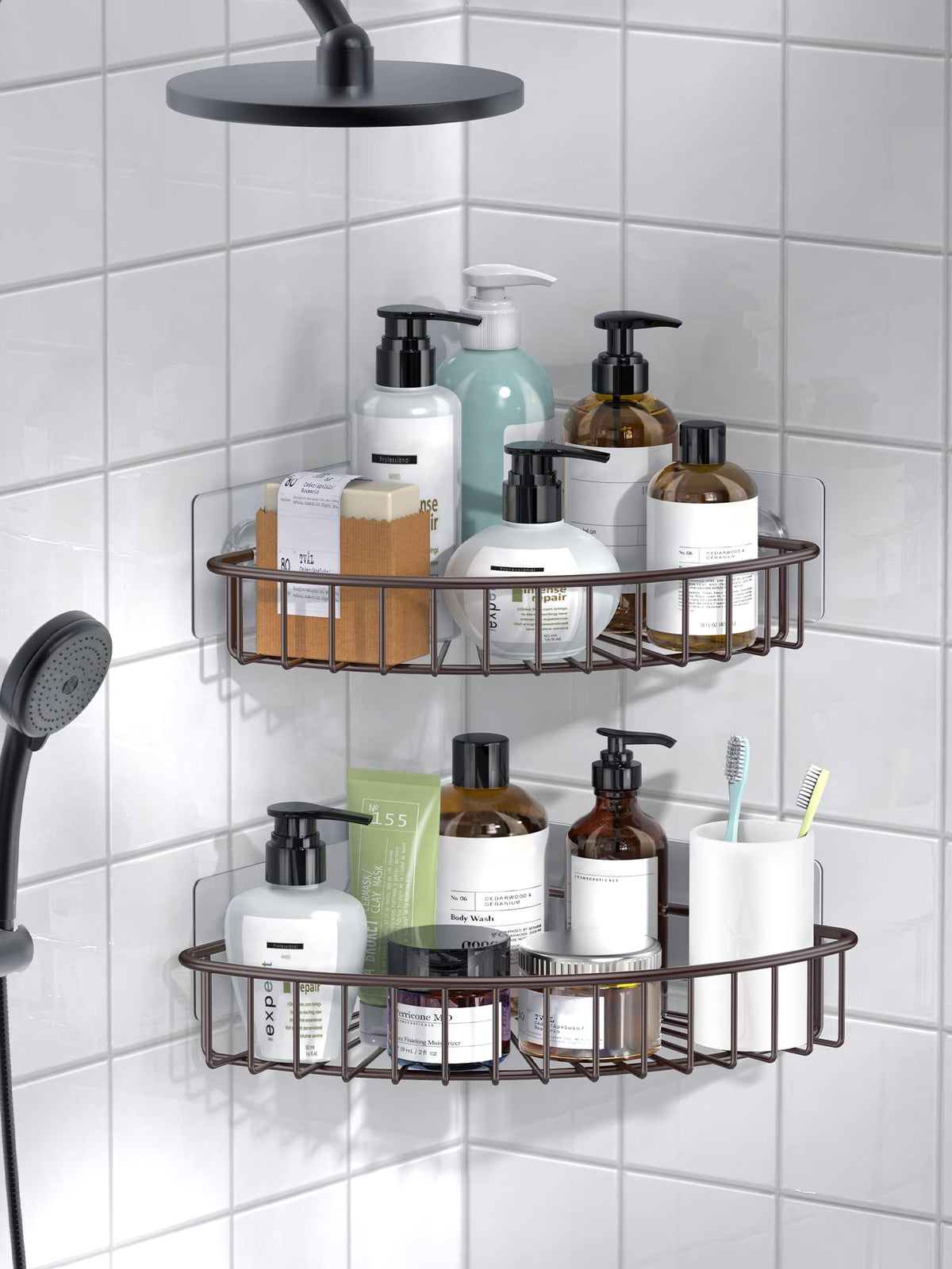 SMARTAKE SUS304 stainless steel caddy resists rust in wet spaces