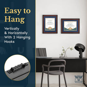 SMART&PROUD certificate frame fits neatly on a desk or shelf for daily display.