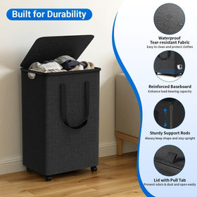 Front and back handles plus side grip ease carrying full loads.