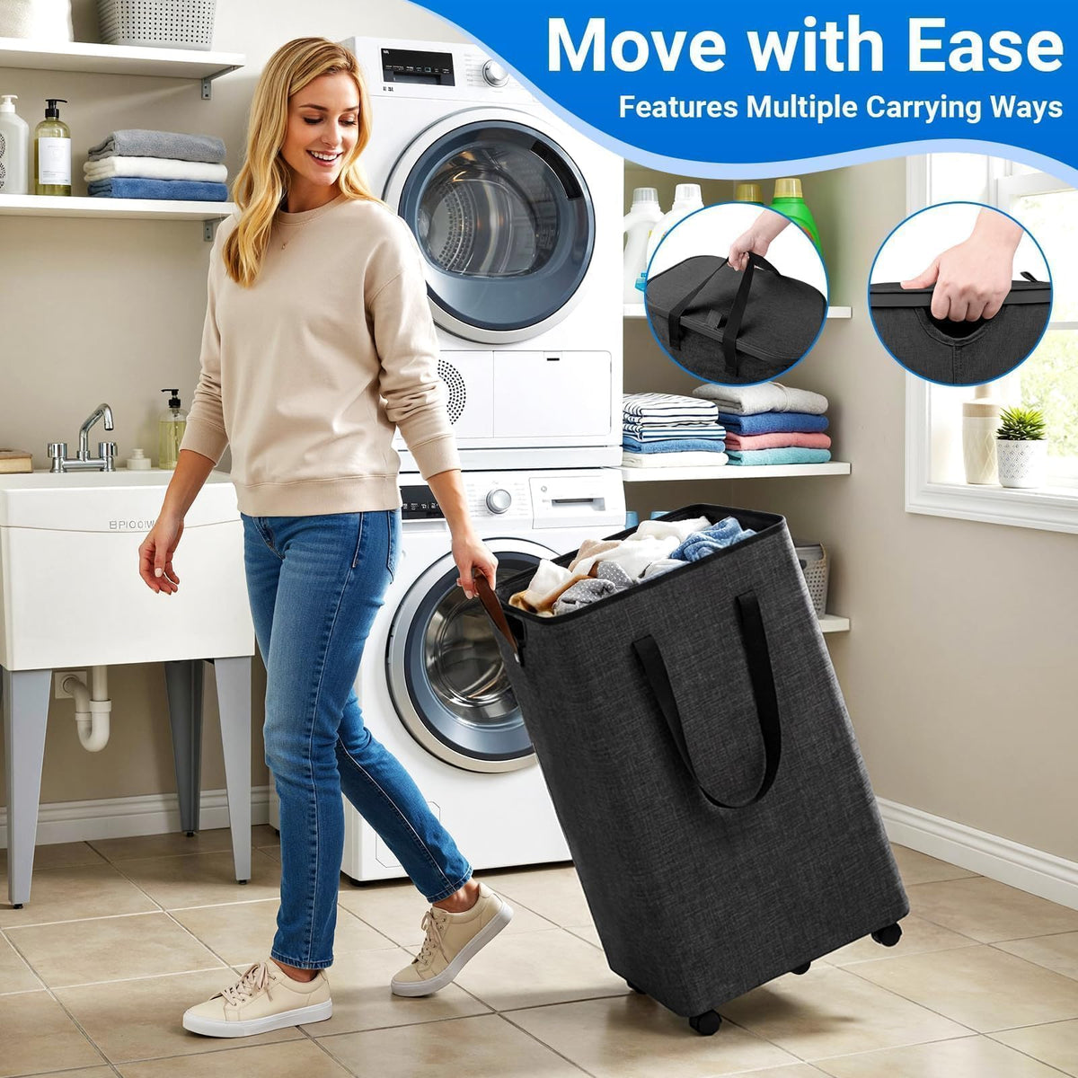 SmartKempt waterproof fabric enhances durability and protects contents during transport.