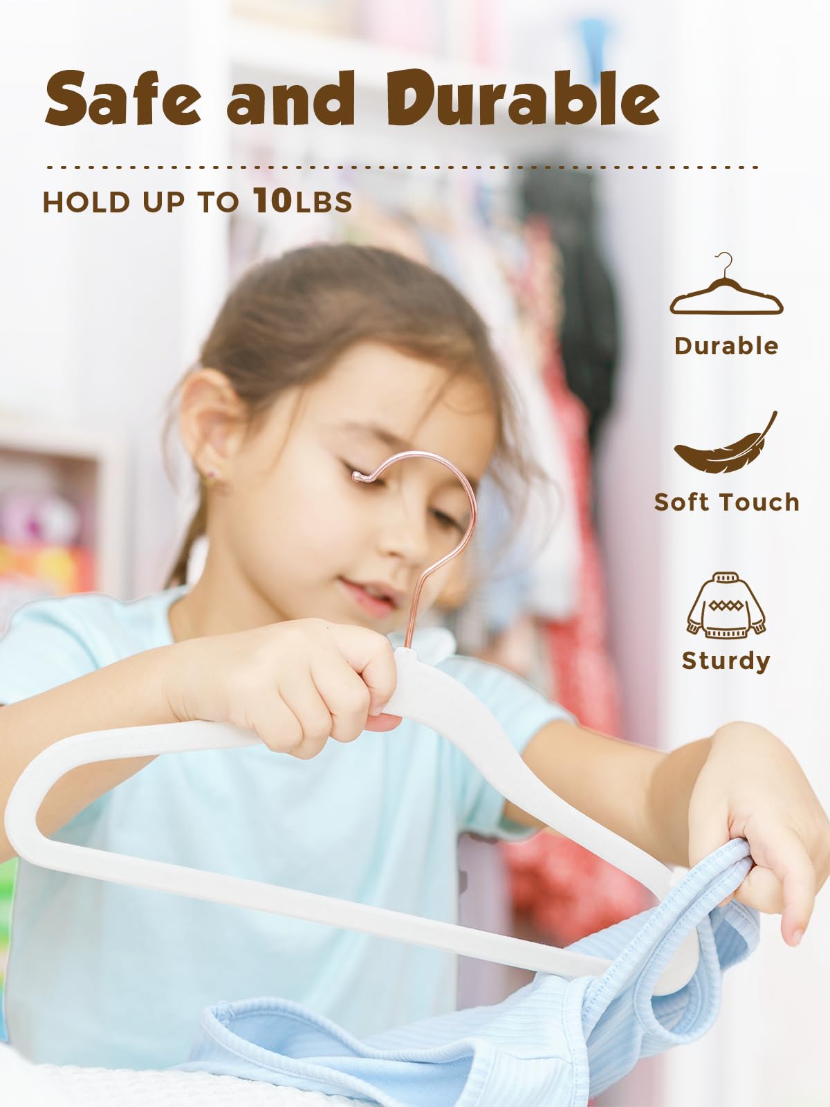 Smartor durable ABS plastic and velvet blend for long-lasting use.