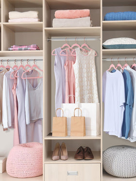 Sturdy heavy-duty coat hangers for outerwear.