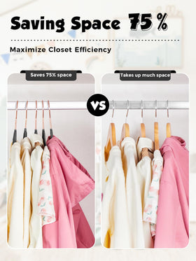 Smartor Kids Velvet Hangers swivel hook for easy hanging and access