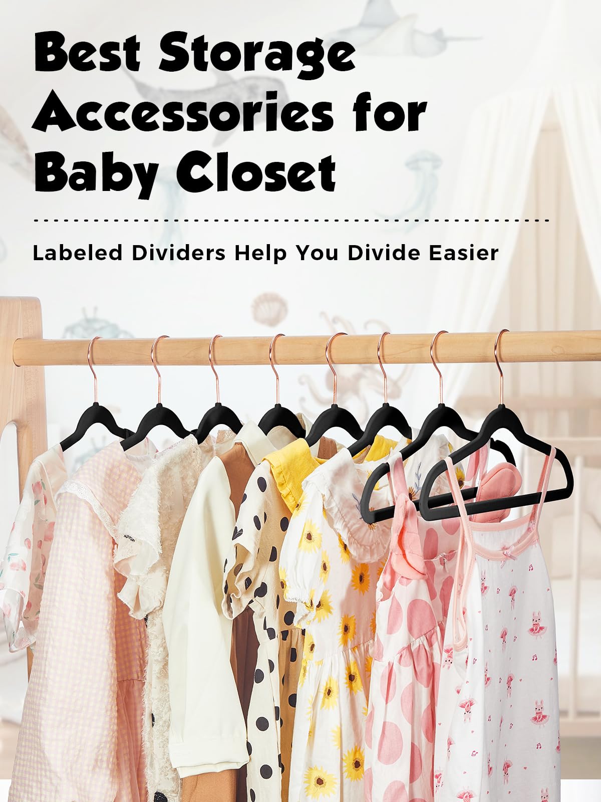 Smartor Kids Velvet Hangers in black for a sleek, modern closet