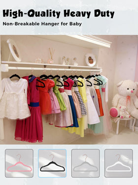 Smartor Kids Velvet Hangers 50-pack for bulk wardrobe organization