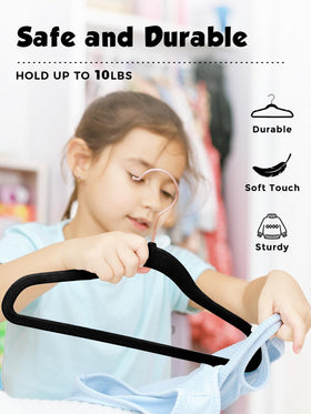 Smartor Kids Velvet Hangers space-saving closet solution for families