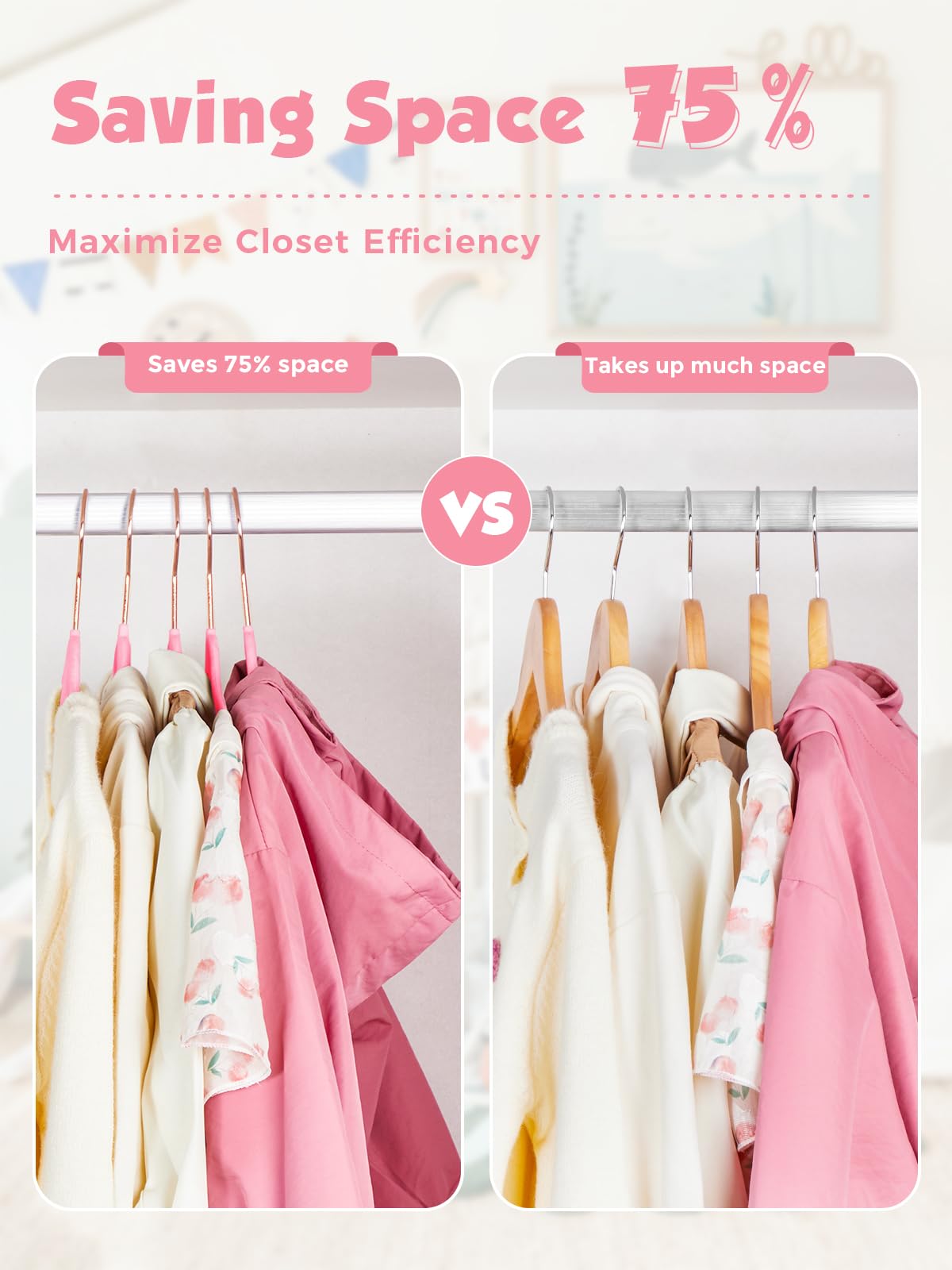 Smartor lightweight hangers support coats and jeans without bulk.