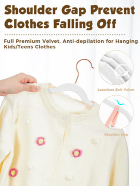 Smartor non-slip velvet hangers keep small garments in place.
