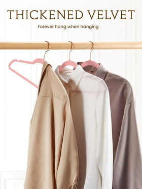 Smartor velvet hangers with non-slip shoulders for secure fabric grip.