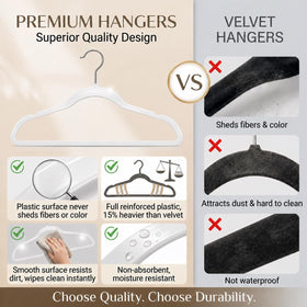 Smartor heavy-clothes-capacity hangers hold coats and sweaters without bending.
