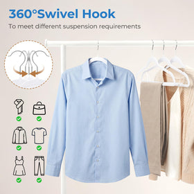 Heavy-duty construction supports coats and knits securely