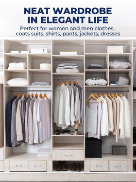 Smartor hangers help maximize closet space and reduce clutter.