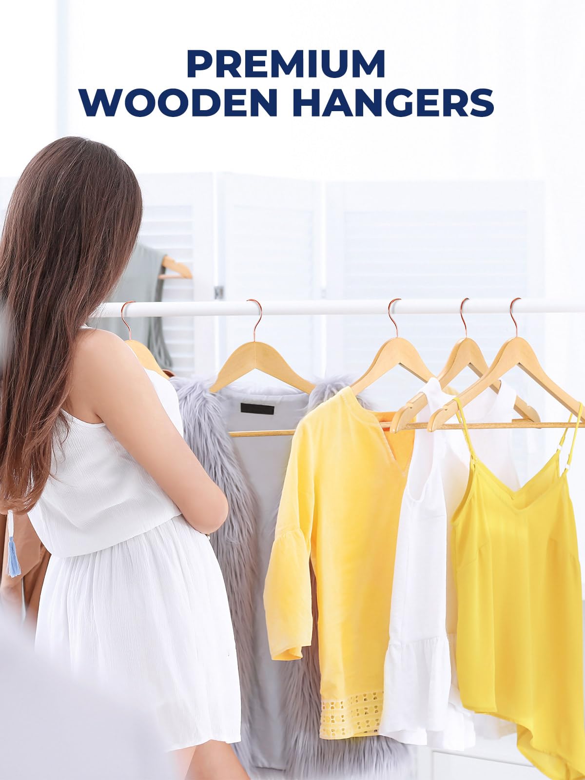 Smartor hangers ideal for suits and coats, maintaining their shape.